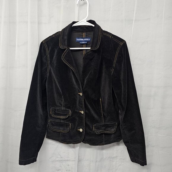 Vintage Bandolino Velvet Jacket Brown Retro Boho Western Y2K L - Picture 8 of 12